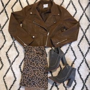Urban outfitters faux leather jacket